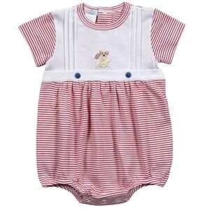 BABY LOREN BOYS PIMA COTTON AMERICAN FLAG BUBBLE 12-18mo
